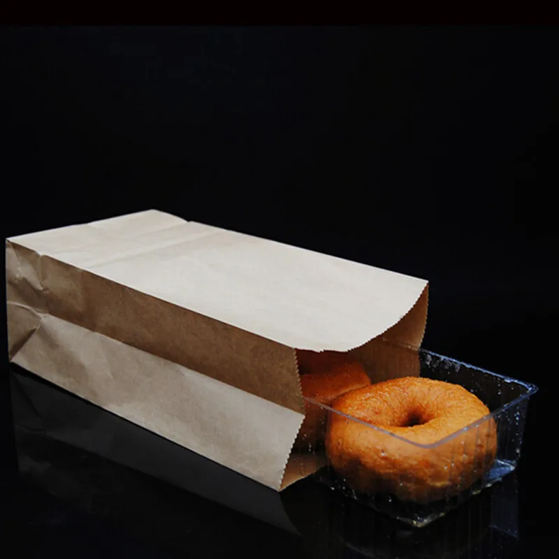 Подарочный пакет из крафт-бумаги для закусок Конфеты упаковочные мешки печенья