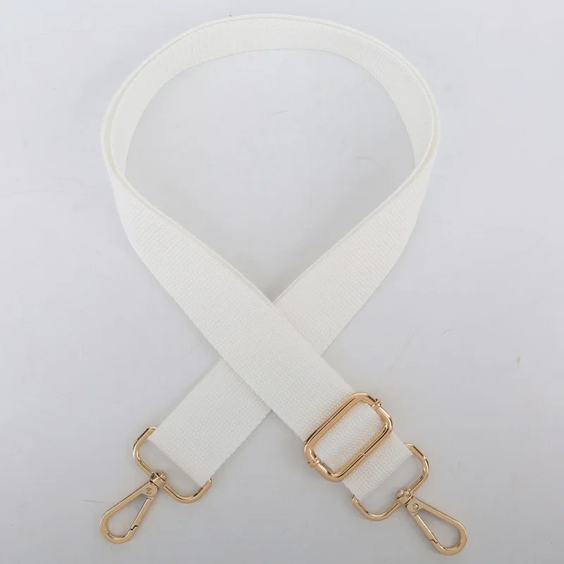 white Холщовая Сумка Meetee, ремень, пряжка из сплава, регулируемая 80-140 см, цепочка для ремня, для сумки, багажа, наплечных ремней, часть, Сменные аксессуары - Цвет: white