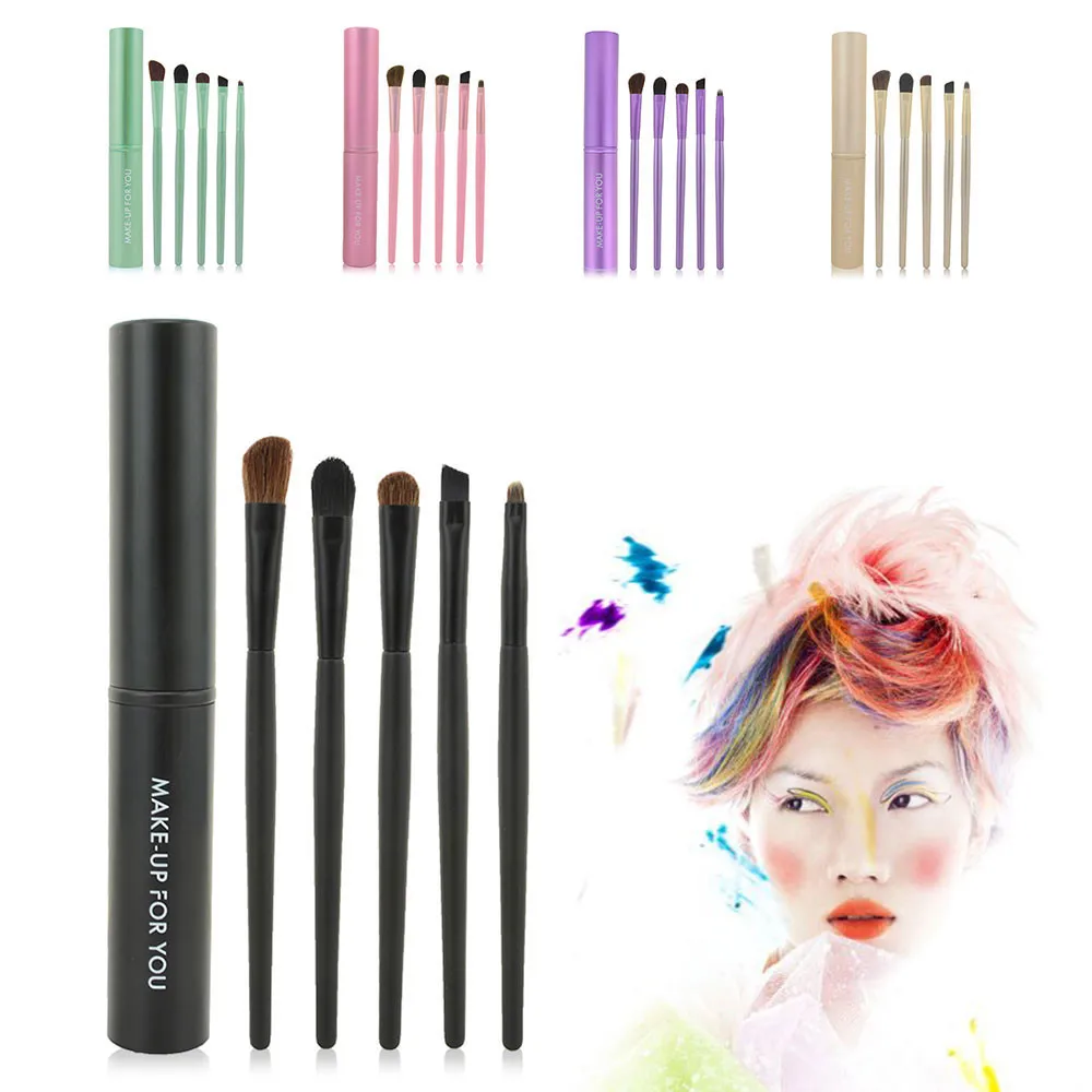 Красота 5/6 шт. Овальные макияжные Кисти Набор Пудра основа для век подводка глаз