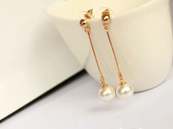 Женские серьги-гвоздики с жемчугом 14 карат | Украшения и аксессуары