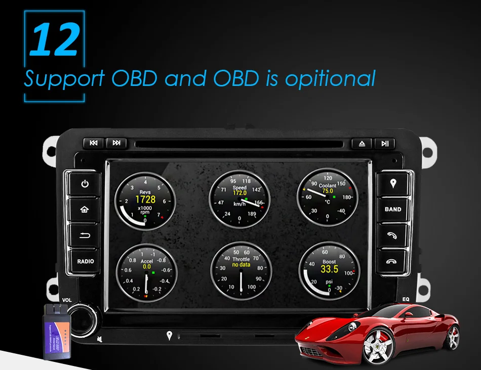 Eunavi tda7851 Android 9 dvd-плеер автомобиля аудио радио gps навигация для VW GOLF 6 Polo Bora JETTA B6 PASSAT Tiguan SKODA OCTAVIA