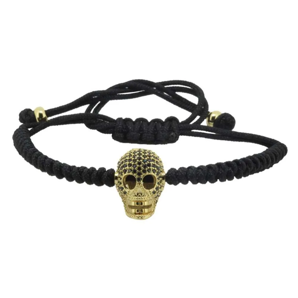 Браслет мужской ручной работы ювелирное изделие для мужчин черный шнур 4 мм с