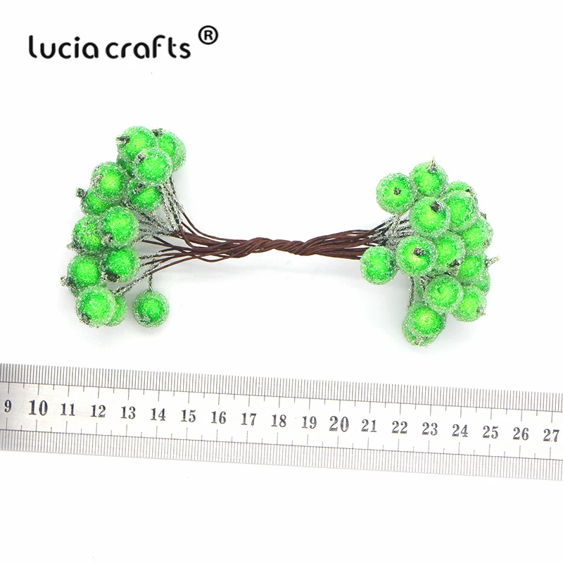 Lucia crafts 1 букет(40 голов) искусственный фруктовый цветок, ягоды, тычинки, декор для свадебной вечеринки, сделай сам, скрапбукинг, материал A0505