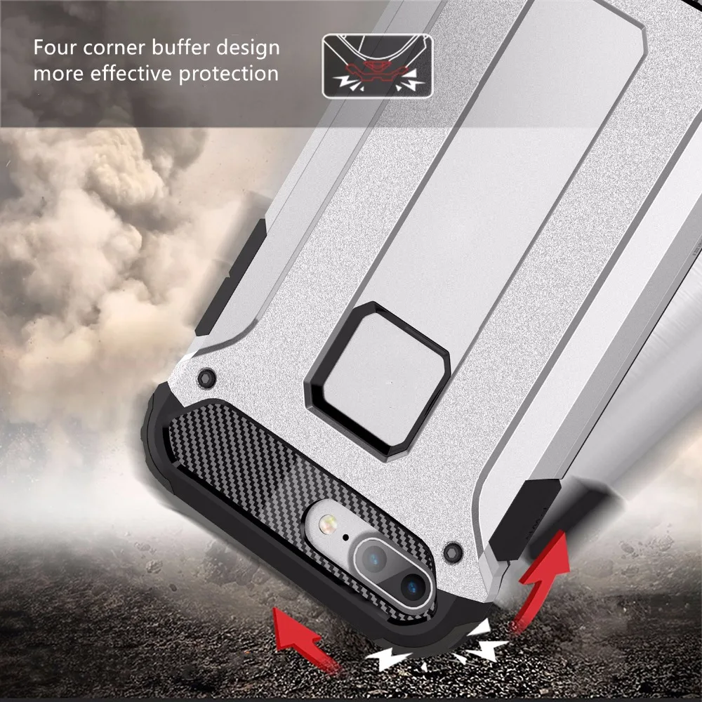 Durable Armour PC+TPU Phone Case For iPhone 6Plus/6sPlus ShockProof Funda coque dust plug cover phone case |