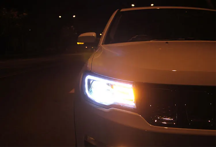 Авто. Pro автомобиль Стайлинг для Jeep compass фар- для компас светодио дный фар линзы двойной луч H7 Ксеноновые bi Xenon объектива