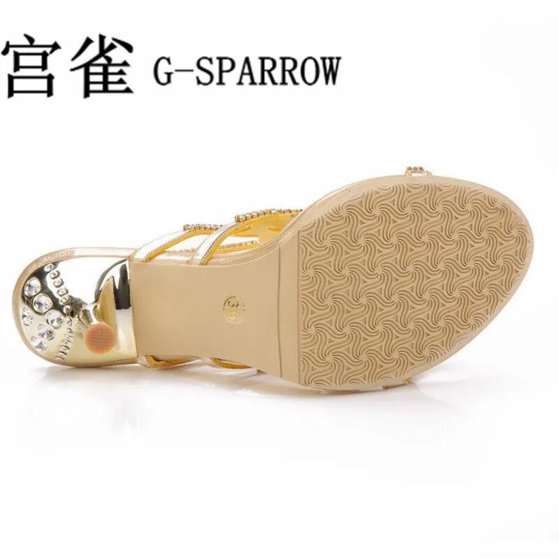 2019 Летняя обувь женщина Хрустальный цветок Большие размеры свадебные босоножки