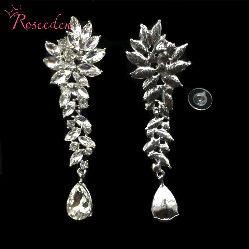 ear pins earrings Модные цветочные сверкающие Висячие Сережки для пирсинга и ушные серьги Элегантные Очаровательные свадебные серьги для женщин подарок RE3341 - Окраска металла: ear pins earrings
