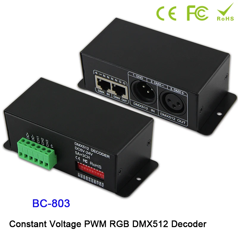 Настенный декодер для светодиодной ленты RGB DMX512 5 А * 3 канала | Лампы и освещение