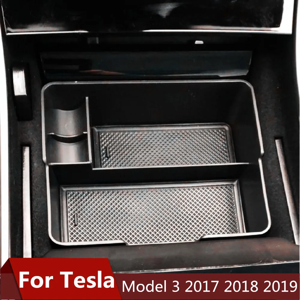 Центральный автомобильный подлокотник для хранения Коробка Tesla модель 3 2017 2018 2019