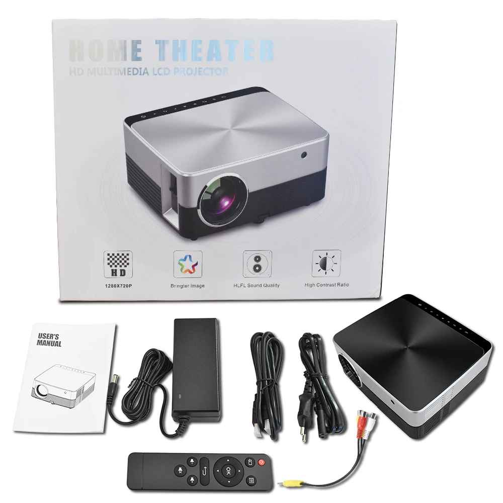 Salange M5 Мини светодиодный проектор 720 P HDMI USB VGA HD wifi Bluetooth домашний кинотеатр Android 7 1