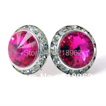 Круглый прозрачный кристалл 2 см снаружи с акриловой фотографией 14 мм|earrings