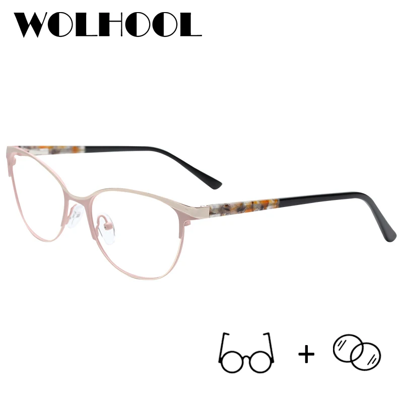 Metal Prescription Glasses Women Photochromic Myopia Progressive Blue Light Blocker Optical Oval Eyeglasses |