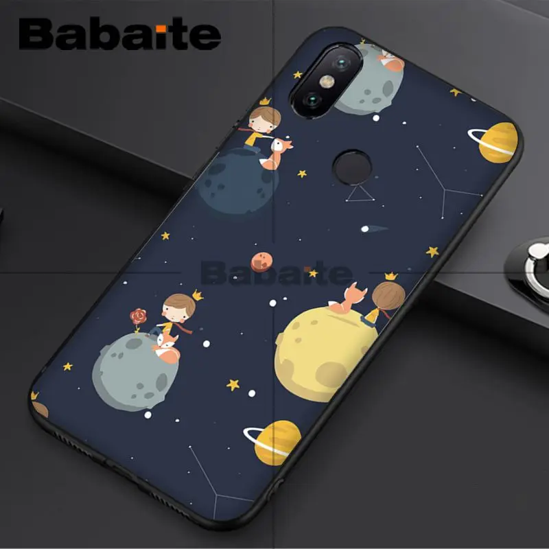 Babaite The Little Prince and the Fox Black Cell Phone Case For redmi 5plus 5A 6pro 4X note5A note4x note6pro 6A Mobile Cover | Мобильные
