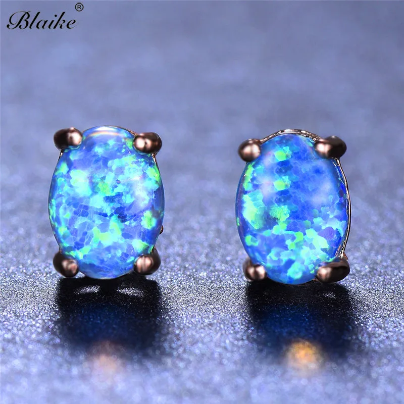 Blaike Boutique синий/белый овальный цвет фотоэлемент для женщин розовое золото
