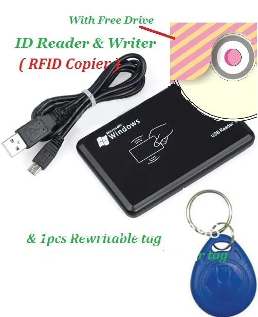 USB 125 кГц RFID считыватель и писатель ID карта копир дубликат 1 шт Бесплатная