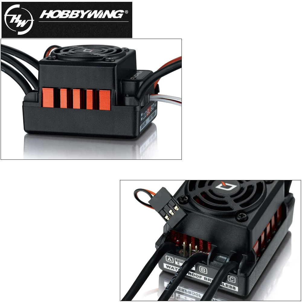 1 шт. Hobbywing QuicRun-WP-10BL60 Бессенсорный Бесщеточный Регулятор Скорости 60A ESC для 1/10 Rc автомобилей