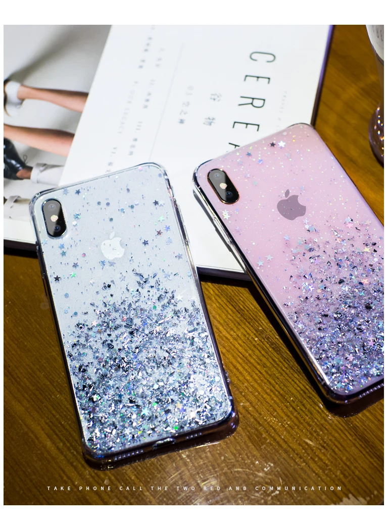 Модный Блестящий чехол для iPhone X, XR, XS, Max, силиконовый чехол с блестящими стразами для iPhone 7, 8, 6, 6S Plus, 11 Pro, Max, чехол для телефона s