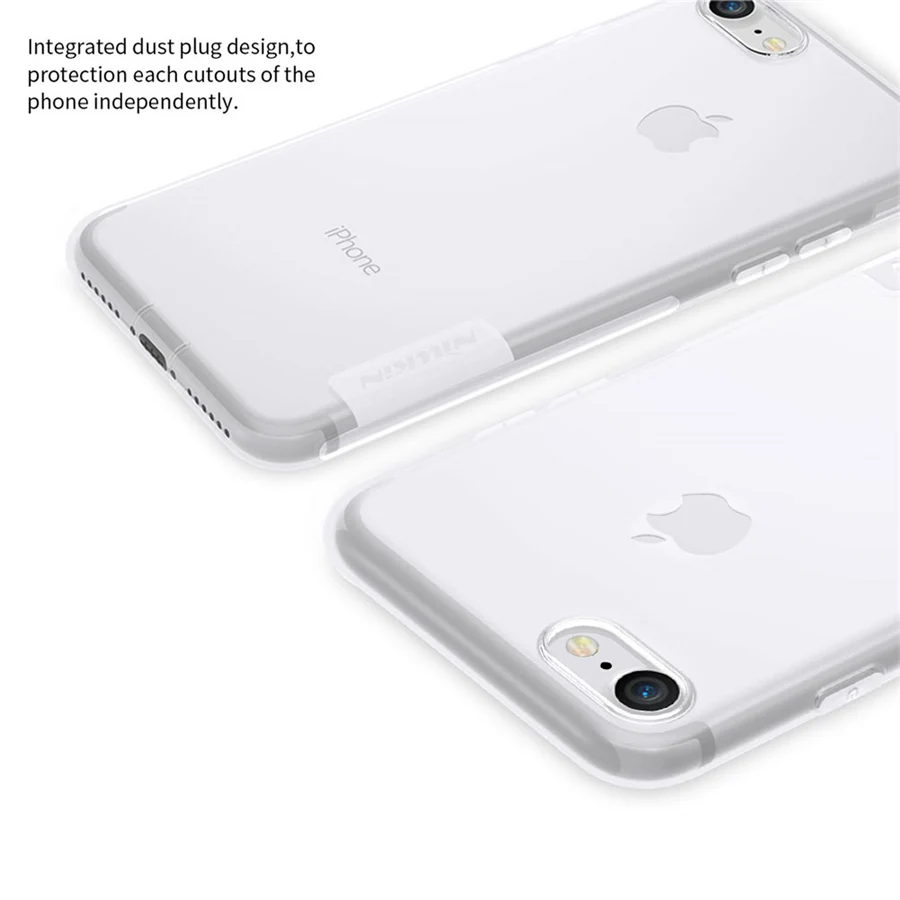 Для iphone 7 8 чехол + PLUS плюс Чехол Nillkin Nature прозрачный мягкий кремний ТПУ Protector для |
