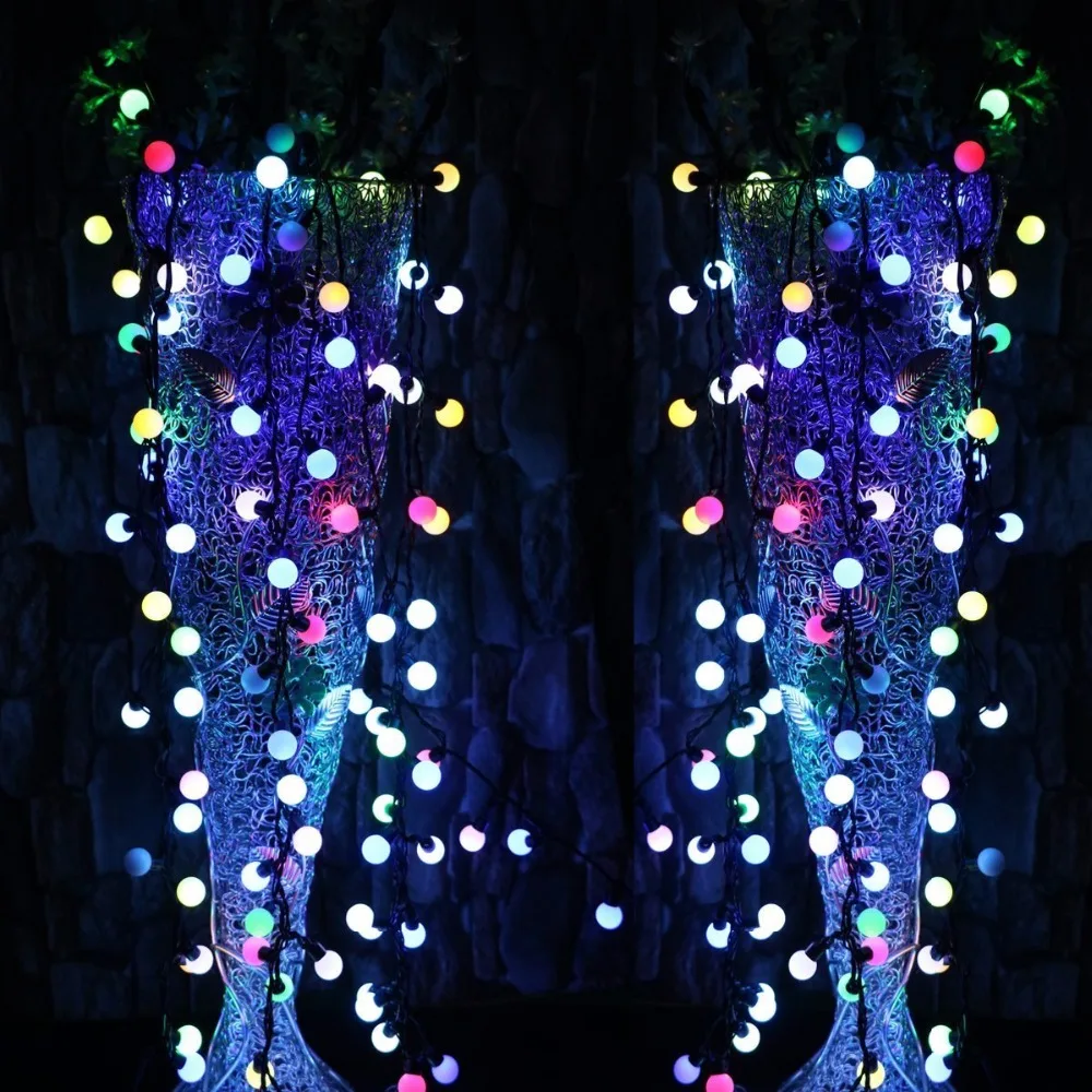 Рождество LED 50 светодиоды 16.4ft rgb мяч Цвет изменить Новинка Глобусы Фея Строка свет для партии Xmas Аксессуары Navidad