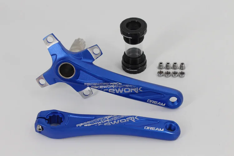 Ракетка велосипед crankset рукоятка из алюминиевого сплава 170 см 104BCD Звездочка горный велосипед Кривошип рифленый диск mtb части велосипеда