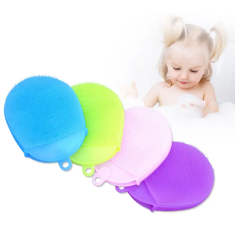 1 шт. силиконовая щетка для мытья скруббера тела ванны перчатки антицеллюлитный