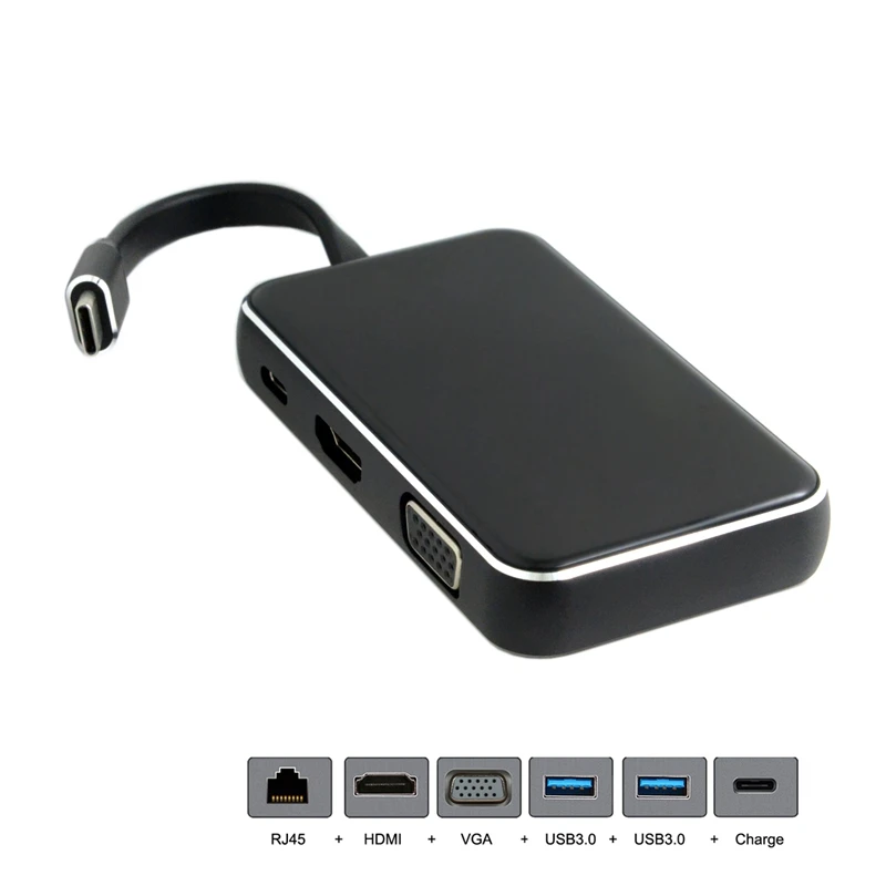 USB C 3 1 type к HDMI и VGA концентратор OTG Ethnernet зарядный адаптер док станции для нового