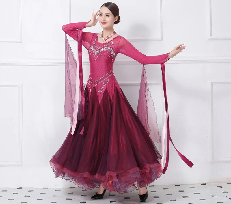 

Ballroom Competition Dance Dresses Women 2021 New Design High Quality Custom Made Standard Waltz Ballroom Dance Dresses Adult