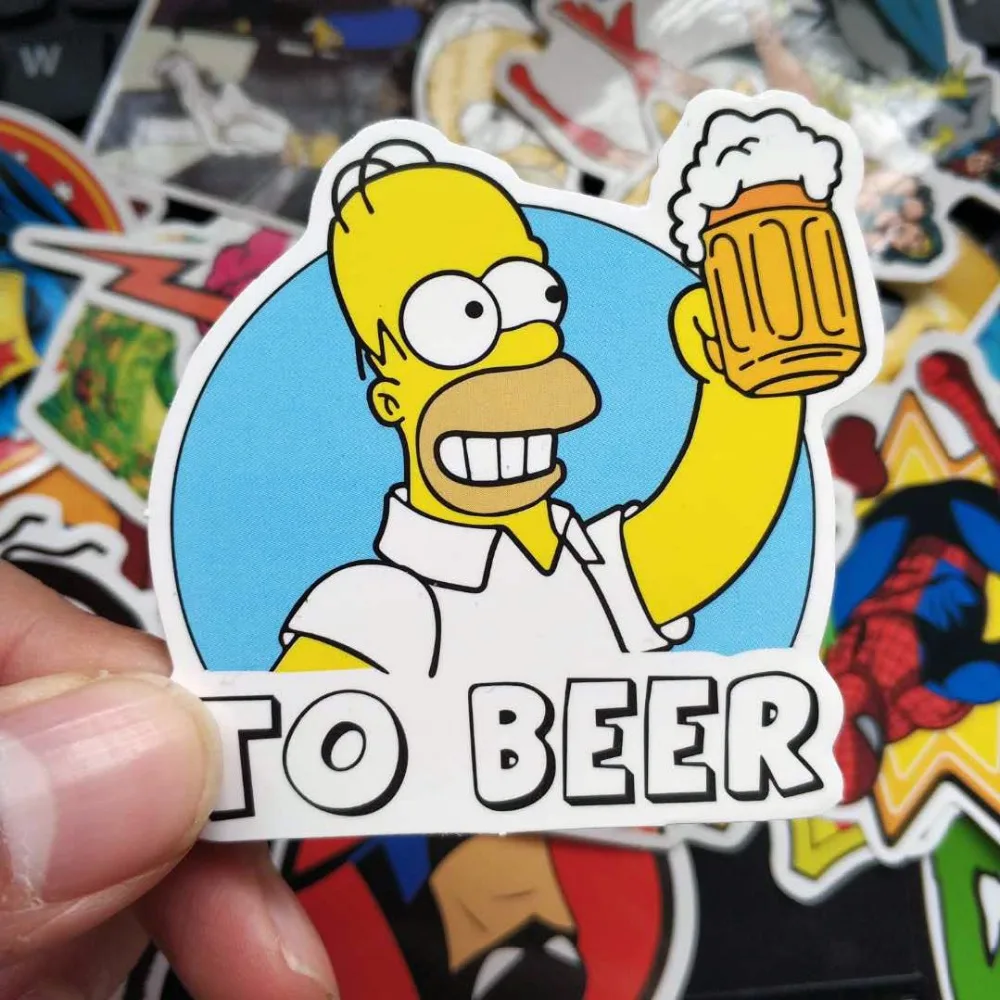Стикеры A0131 Simpsons мультяшный персонаж наклейки для багажа ноутбука на холодильник