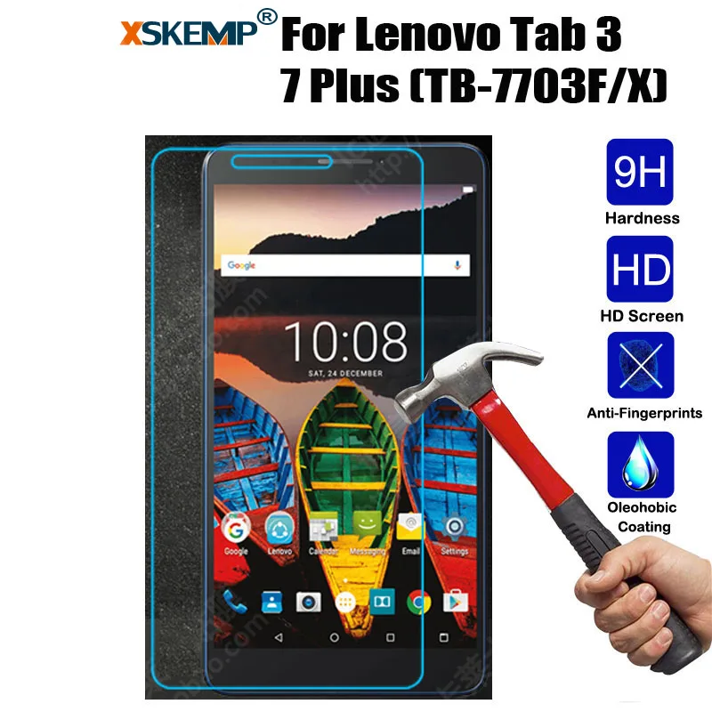 XSKEMP 9H планшет пленка из настоящего закаленного стекла для Lenovo Tab 3 7 Plus (TB 7703F/X) 0 мм
