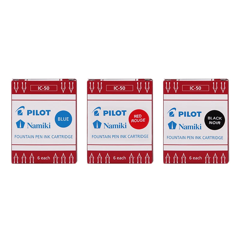 6pc/pack Japan Pilot IC 50 ic50 ic ink sac cartridges for FP 50r/78G Pen black blue red 3 colors|Стержни для ручек| |