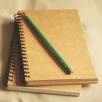 vintage a5 kraft paper notebook spiral coil daily handmade journal memo graffiti blank sketchbook notepad planner organizer book