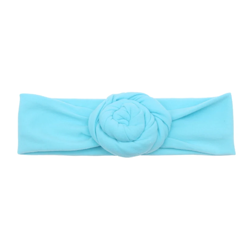 1 PC Fashion Headband Newborn Solid Cotton Handmade Rose Flower Turban Hairband Petty Girl Tie Knot Headbands For Babies | Детская