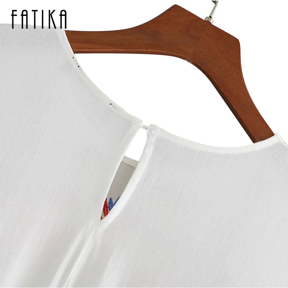 Fatika Новинка 2017 года модные женские туфли с круглым вырезом цветочный платье