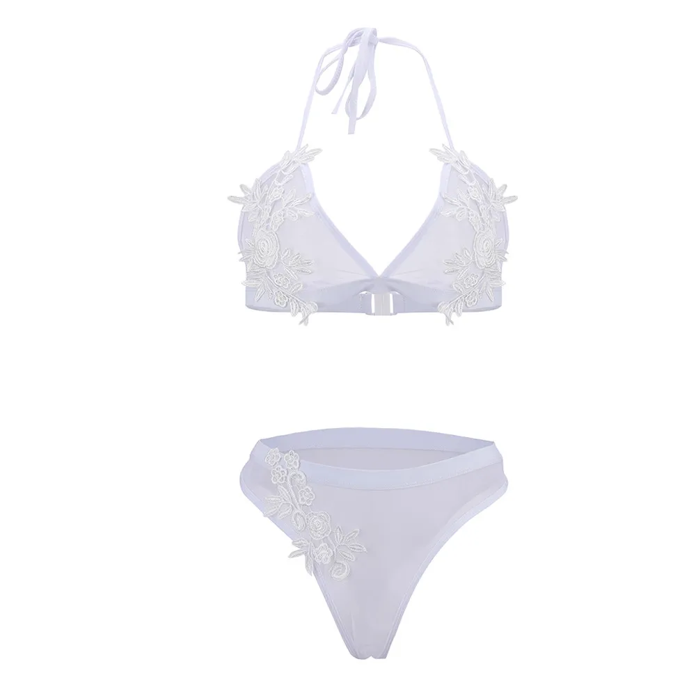 Женский купальник-бикини LIVA с вышивкой и аппликацией низкой талией | Женская