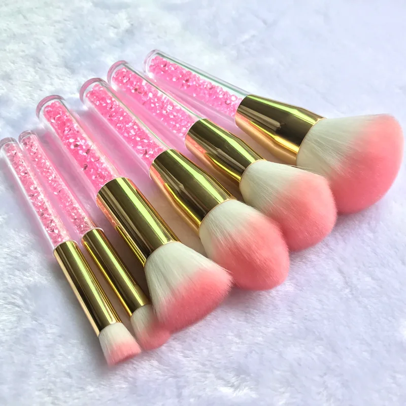 6 шт. блестящие кисти для макияжа с акриловой ручкой|brush kit|make upmakeup brushes |