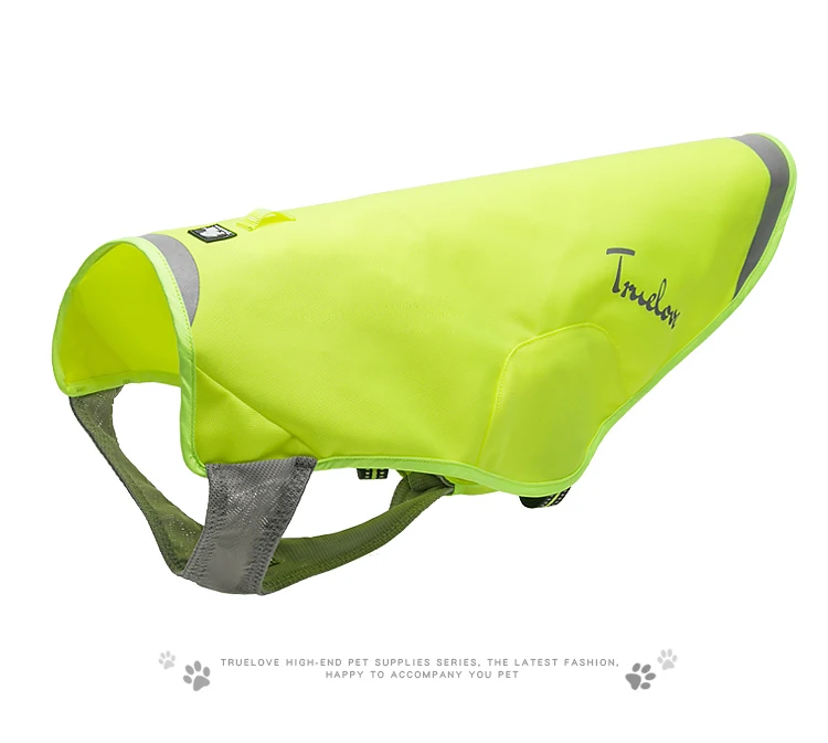 Neon yellow Truelove водонепроницаемая одежда для домашних животных, жилет для собак, тростниковая одежда для больших собак, весенне-летние неоновые желтые/оранжевые куртки - Цвет: Neon yellow