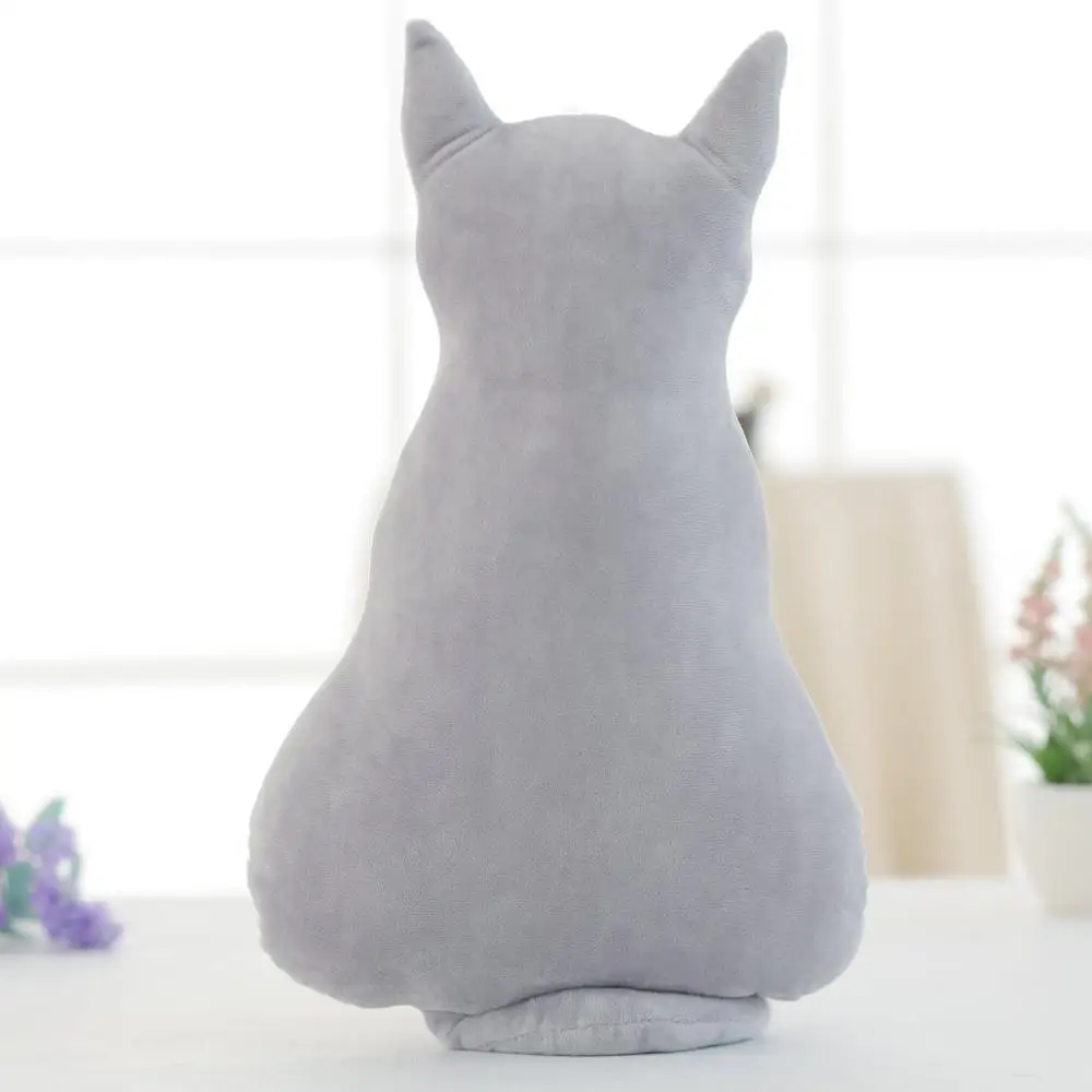 Grey Кошка плюшевые подушки для дивана подушки детские задняя тень кошка подушка на стул дети игрушечные лошадки подарок домашний декор kussens woondecoratie - Цвет: Grey