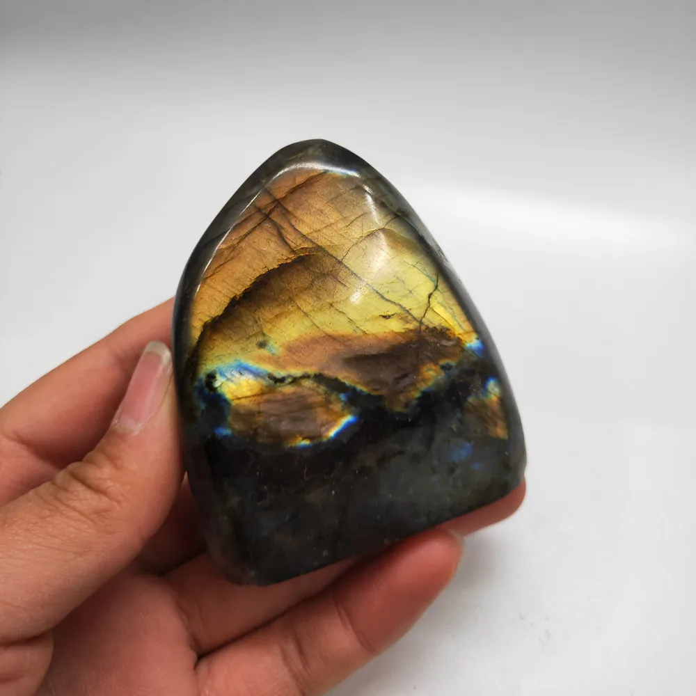 350 г натуральный Лабрадорит свободной формы камень Сияющий Лабрадор feldspar стенд камень Исцеление