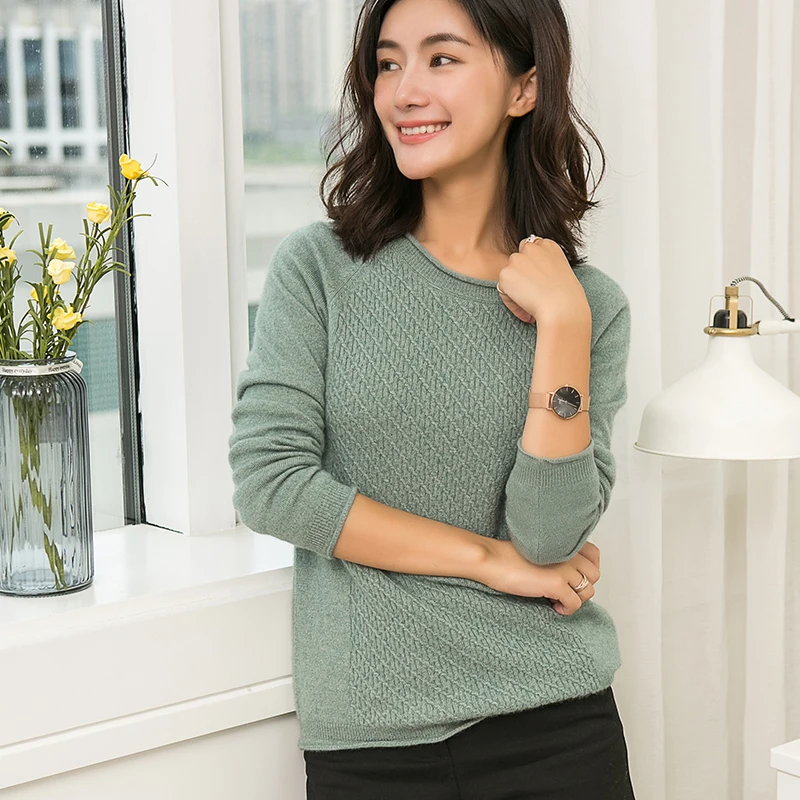 Hot Sale Winter Spring Women Sweater 100% Pure Cashmere Knitted Pullovers Oneck Standard Clothes Woman Jumpers Fashion Girl Tops | Женская