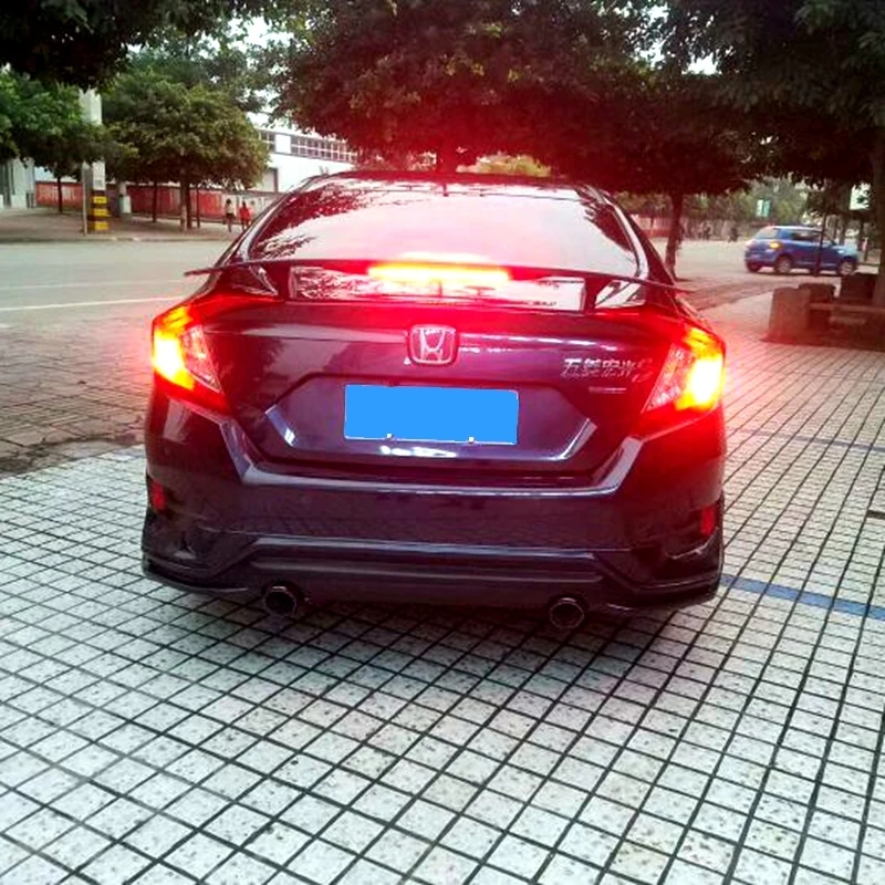 For Honda Civic 10th- Rear Trunk Spoiler High Quality ABS Material Primer Color Car Tail Wing Decoration