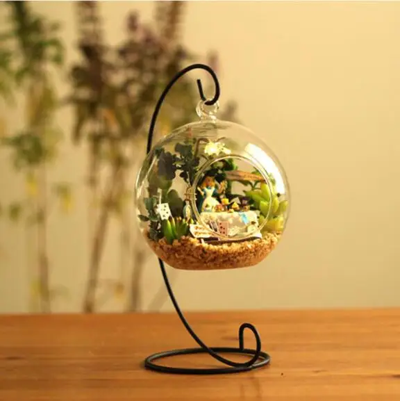 Продвижение diy стеклянный шар деревянные кукольные домики Миниатюрный Кукольный домик с Funitures мини Каса Модель Строительный набор подарочные игрушки