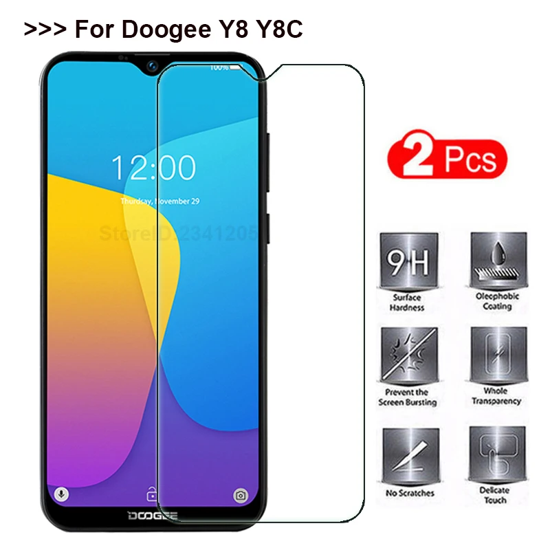 2 шт. Doogee Y8C закаленное стекло Y8 Защитная пленка для экрана телефона защитное