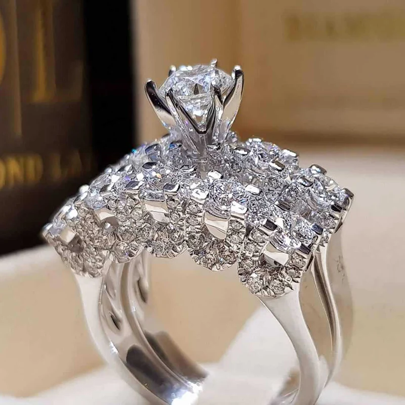 R1192 Серебряное натуральное Ювелирное кольцо с белым кристаллом, Свадебные обручальные кольца для женщин, панк аксессуары в готическом стиле, подарок, размер 6, 7, 8, 9, 10 - Цвет основного камня: R1192