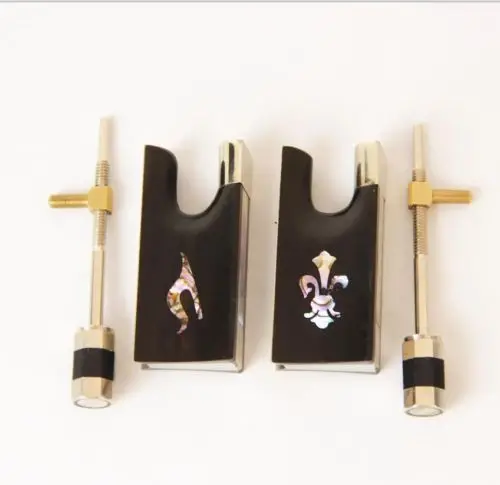 

2 Set Different Top New Ebony Bow Frogs For 4/4 Violin Violino Ablone Full Lined Ablone Inlayed Accessories