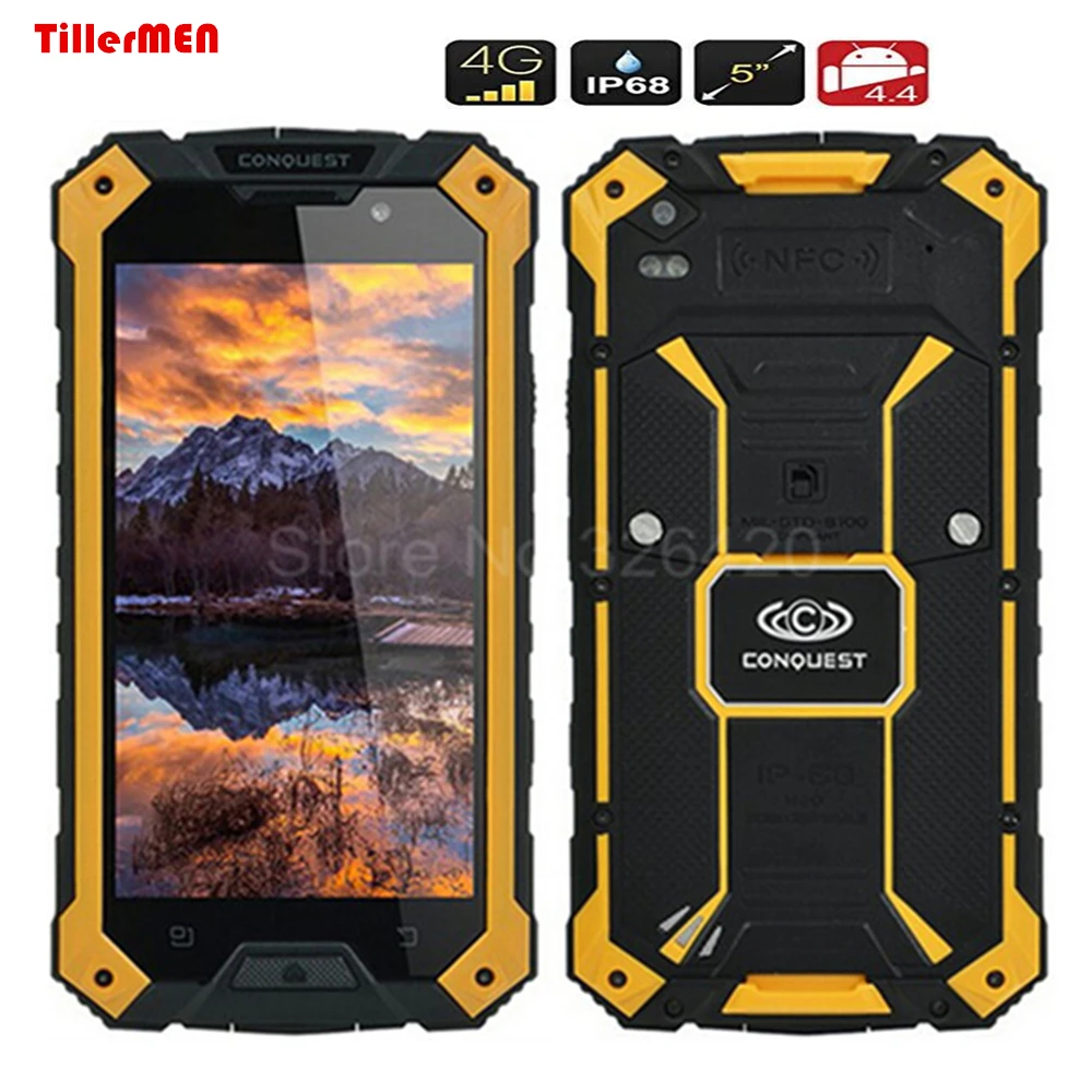 Conquest S6 водонепроницаемый смартфон с 5 дюймовым дисплеем четырёхъядерным