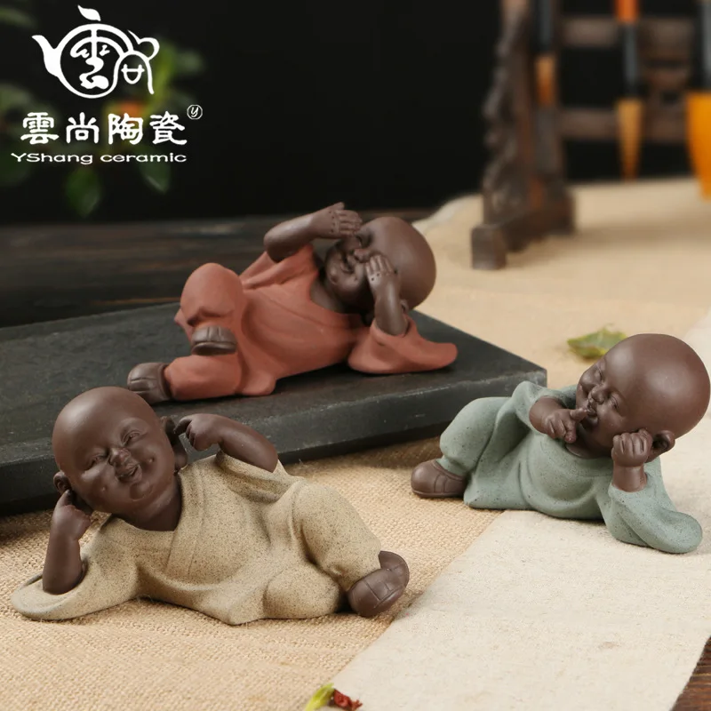 Yunshang фиолетовые фигурки &quotМаленькие монахи&quot чай для домашних животных бутик