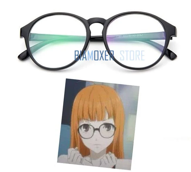 Persona 5 футаба Сакура Hero Kurusu Akira аниме-очки Косплей Prop Black | Тематическая одежда и
