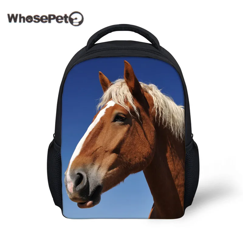 WHOSEPET Horse Cool Rucksack Shoulder Bag Mini Schoolbag Toddle Kids Bags Bookbag Back Pack for Children Boys Mochila Infantil | Багаж и