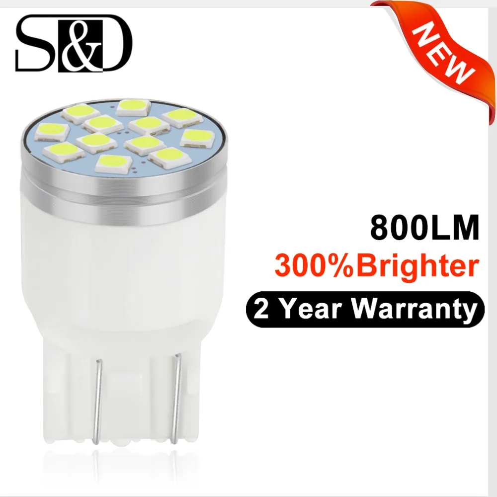 S & D 800LM T20 LED W21/5W 7443 W21W 7440 светодиодные лампы Автомобильный стоп сигнал задний свет