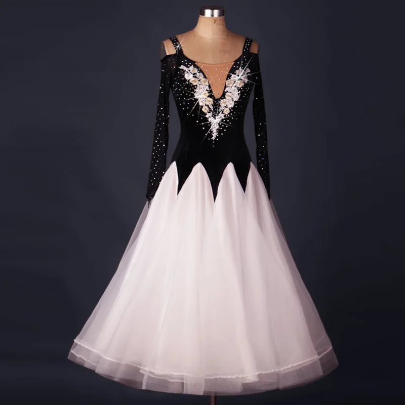 2017 дамы могут быть настроены бальных танцев соревнований платья с длинными